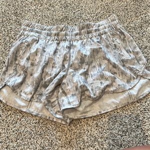 Grey and white lululemon shorts